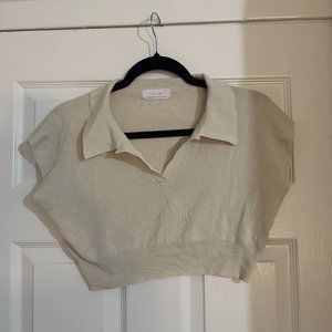 Oak and Fort Cropped Collar Top